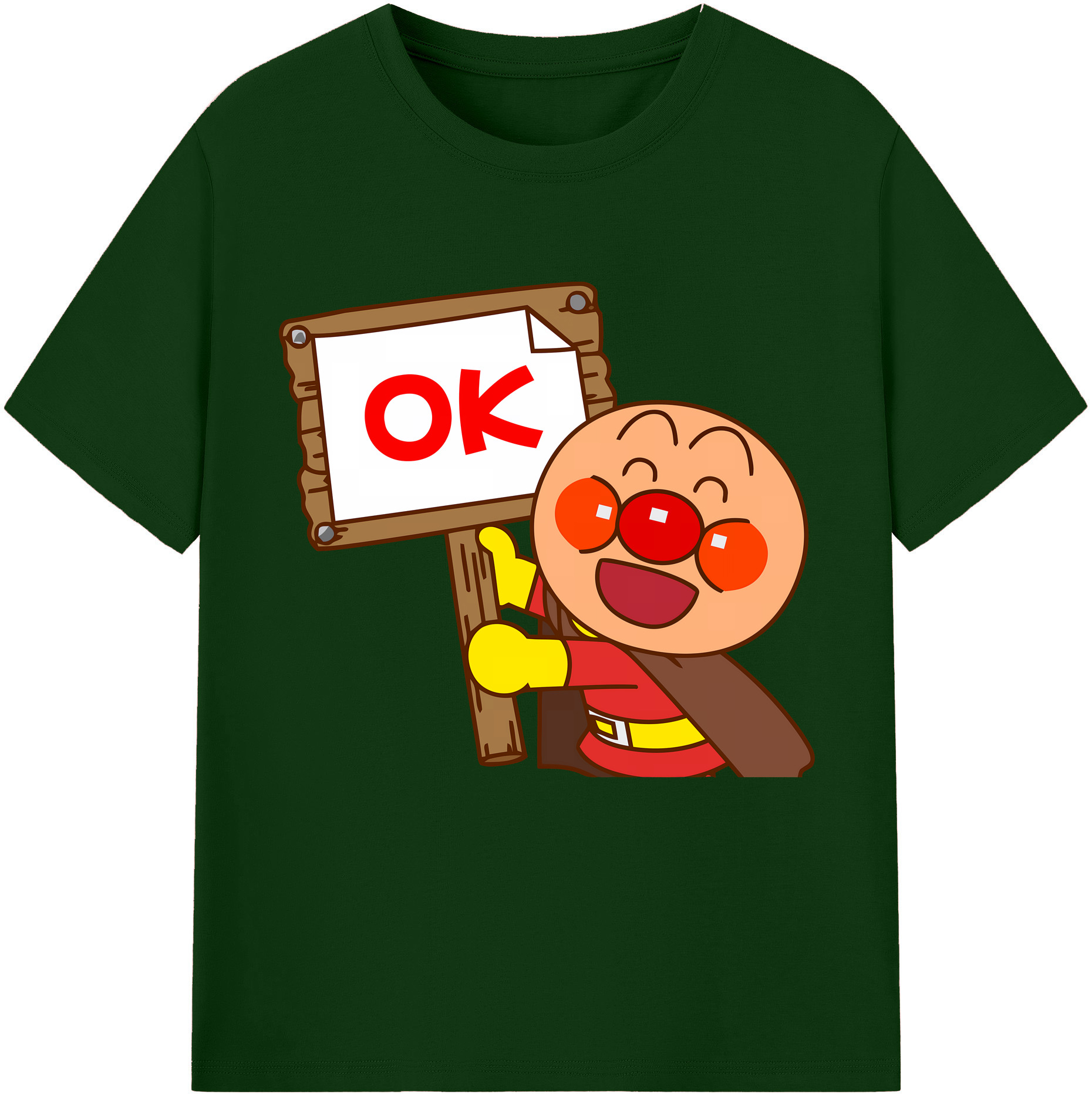 （画像用） アンパンマン Anpanman 綿100％半袖Tシャツ（フロントプリント）